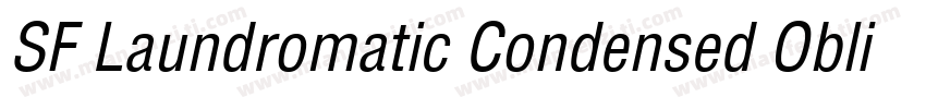 SF Laundromatic Condensed Oblique字体转换